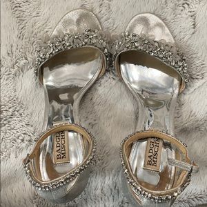 Silver Badgley Mischka Heels